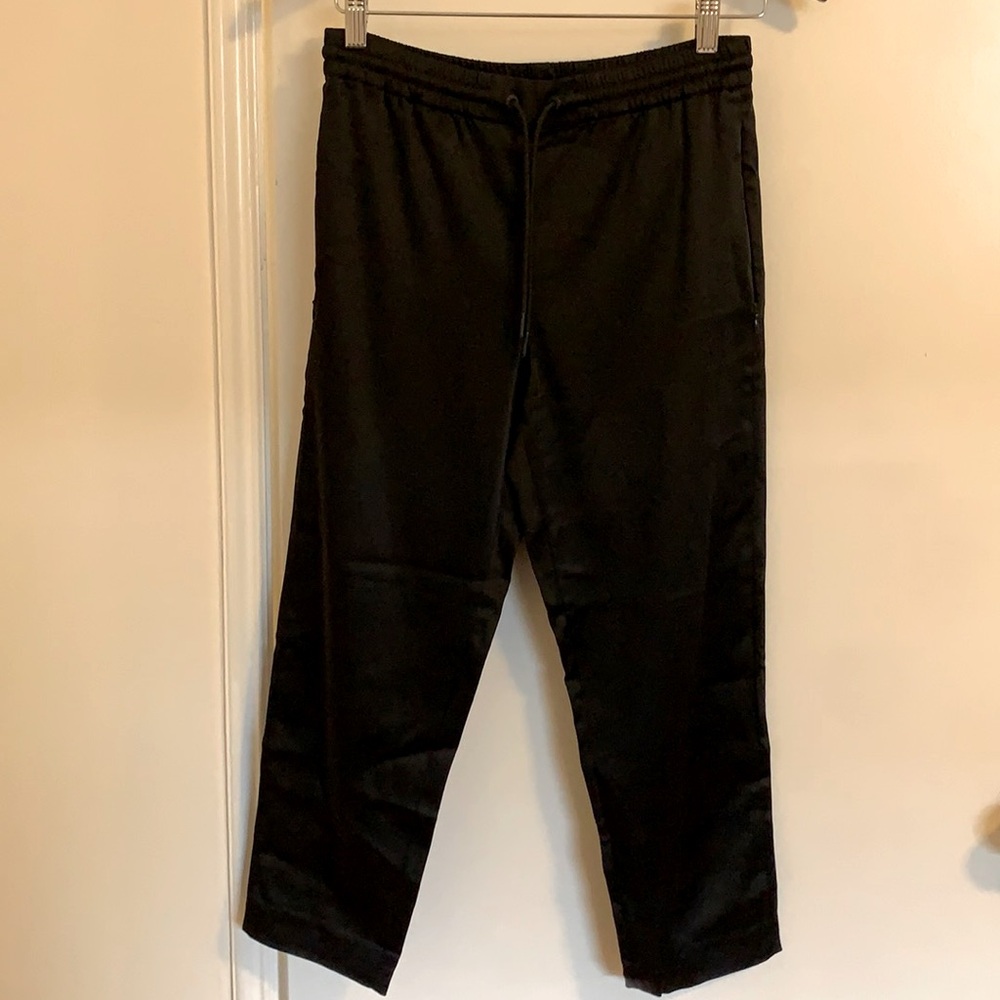 Silky drawstring pants